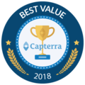 Capterra 2018 best value winner trophie