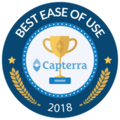 Capterra 2018 best ease of use trophie